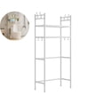 thumbnail image 1 of VQPeo Over The Toilet Storage 2 Tier Over Toilet Bathroom Organizer Bathroom Space Saver Freestanding Above Toilet Stand with 8 Hooks for Restroom, Laundry, 1 of 4