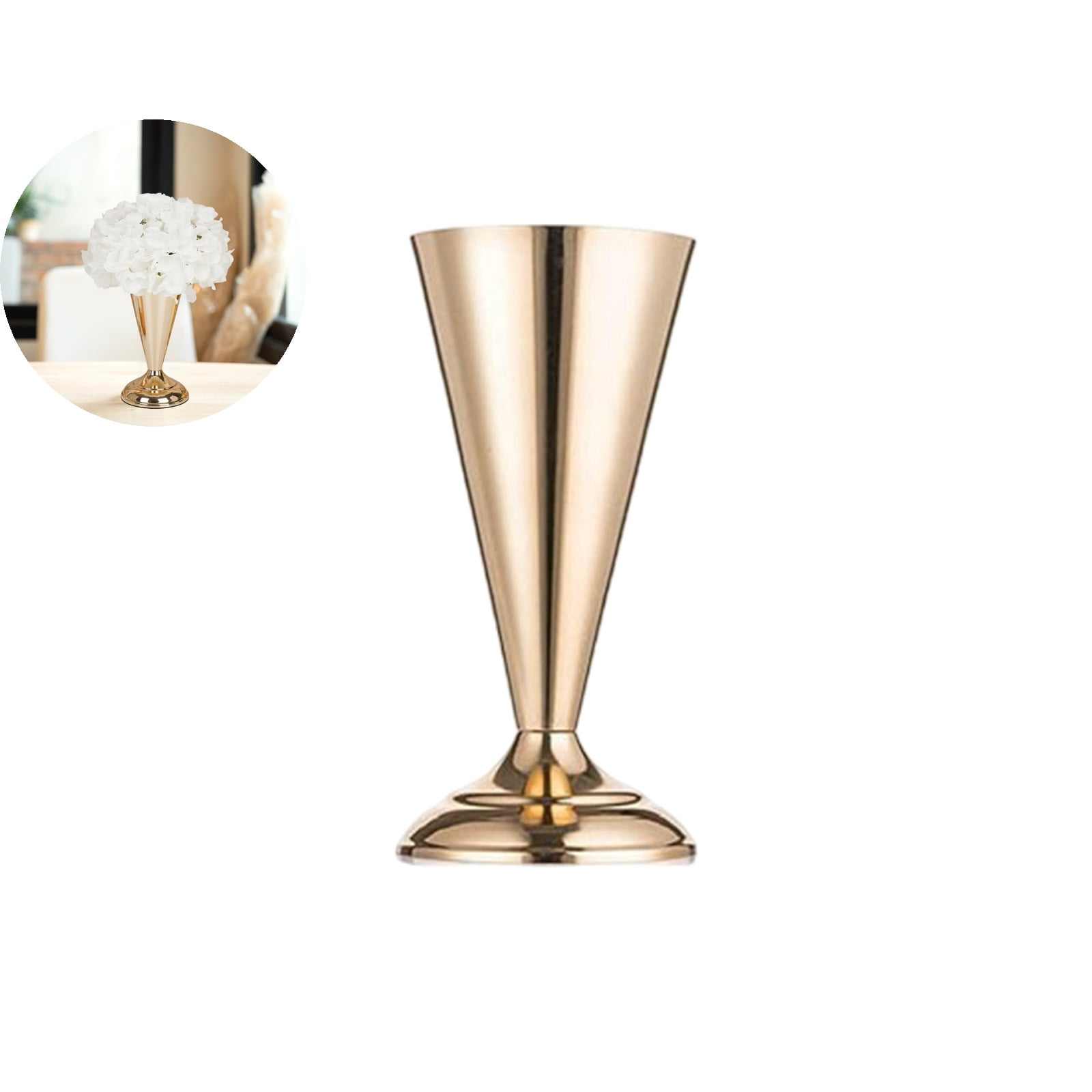 VQPeo Trumpet Vase Tabletop Wedding Table Decorative Centerpiece Table ...