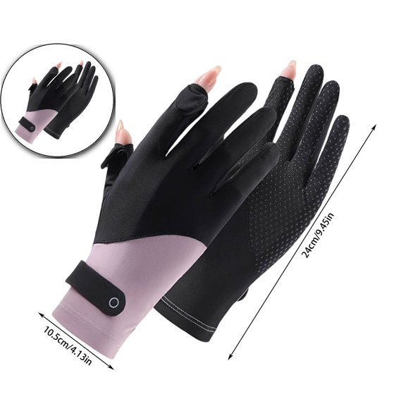 VQPeo UV Protection Gloves for Women & Men, Perfect UV Protection for Nails(Black)