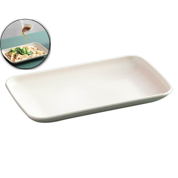 VQPeo Unbreakable Wheat Straw Plates, Dishwasher Safe Durable Lightweight Cake Plate, Small Reusable Snack Plate for Fruits, Pasta, Salad, Dessert, Dishes, Sushi