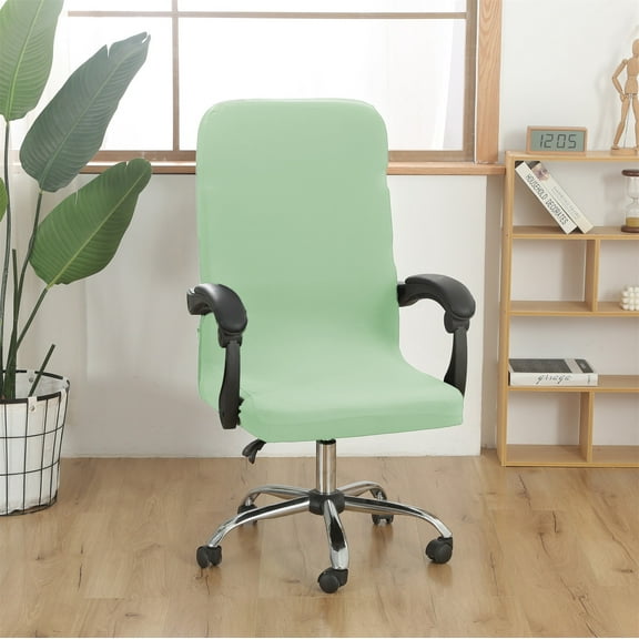 VQPeo Universal Stretch Office Chair Cover with Durable Zipper, Soft Slipcover for Desk or High Back Chair