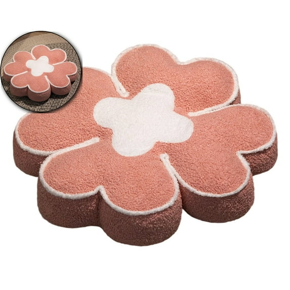 VQPeo Velvet Four-Leaf Floor Cushion, Seat Pad Pillow, Plush Non-Slip Back Support for Living Room & Bedroom Comfort