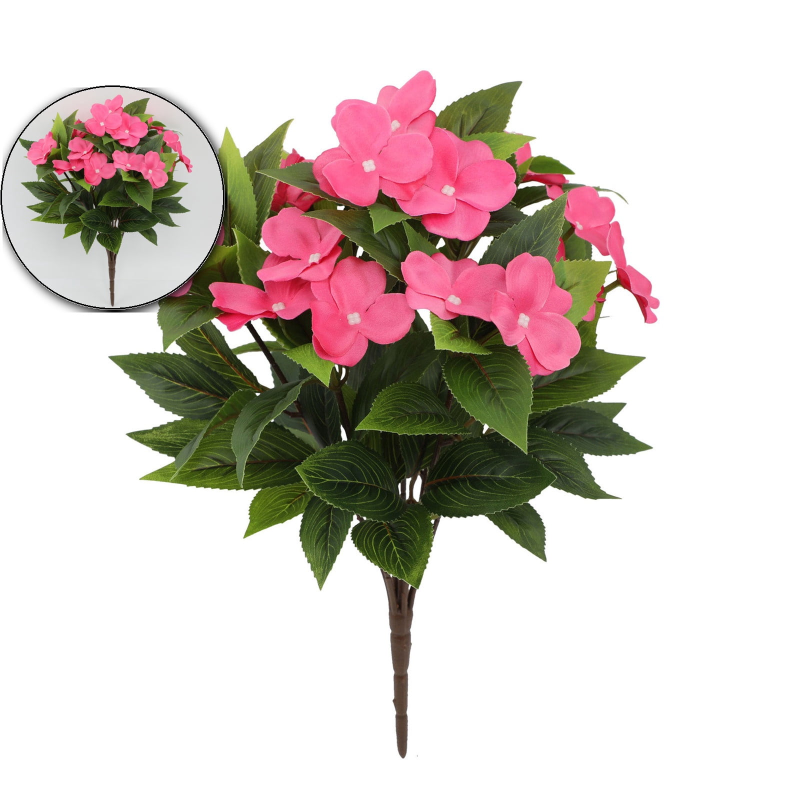 VQPeo Vibrant Artificial Impatiens Flowers - Realistic Faux Plant Decor ...