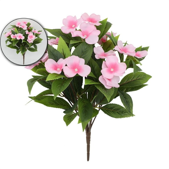 VQPeo Vibrant Artificial Impatiens Flowers - Realistic Faux Plant Decor for Home, Office, and Special Occasions
