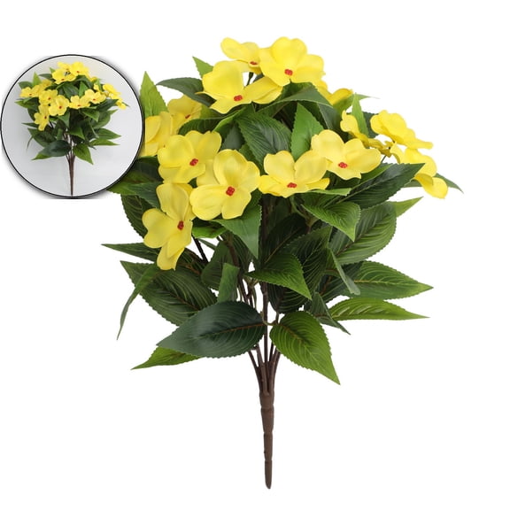 VQPeo Vibrant Artificial Impatiens Flowers - Realistic Faux Plant Decor for Home, Office, and Special Occasions