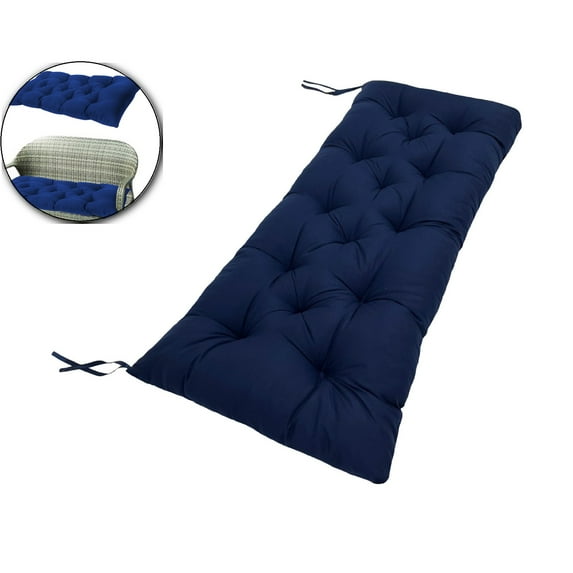 VQPeo Waterproof Bench Cushions Outdoor Patio Swing Bench Cushion with Ties Non-Slip Pads for Outdoor Furniture