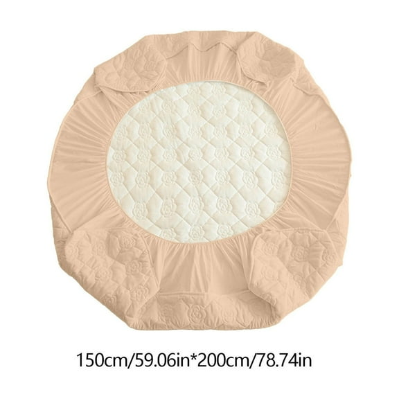 VQPeo Waterproof Fitted Sheet 59x78in - Soft Thickened Mattress Protector, Breathable & Quilted Bed Cover with Deep Elastic, Machine Washable for All Seasons