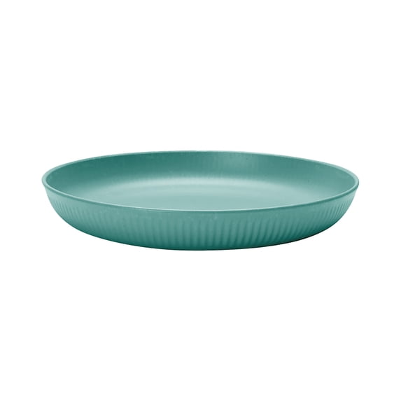 VQPeo Wheat Straw Dinner Plates Set of 4, Microwave Safe Plastic Plates, Stackable Tableware for Family Meals & Parties