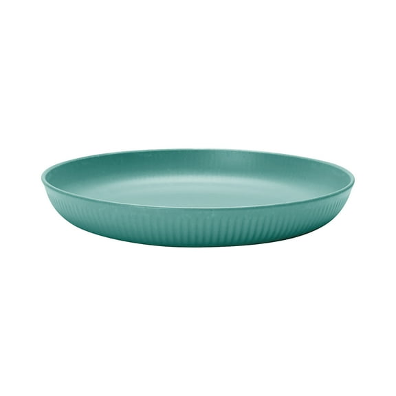 VQPeo Wheat Straw Dinner Plates Set of 4, Microwave Safe Plastic Plates, Stackable Tableware for Family Meals & Parties