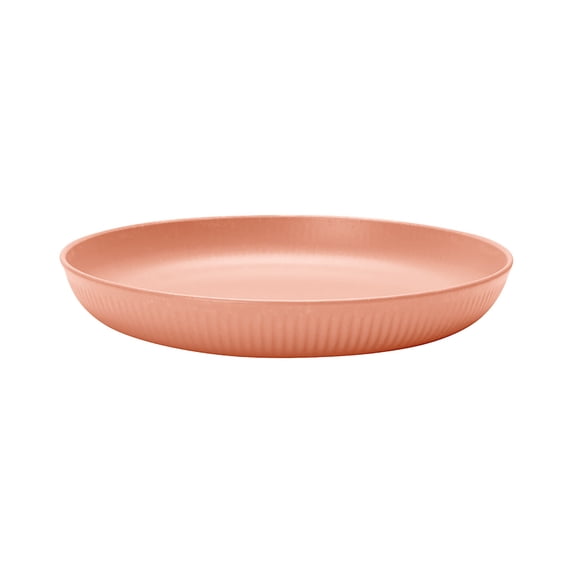VQPeo Wheat Straw Dinner Plates Set of 4, Microwave Safe Plastic Plates, Stackable Tableware for Family Meals & Parties
