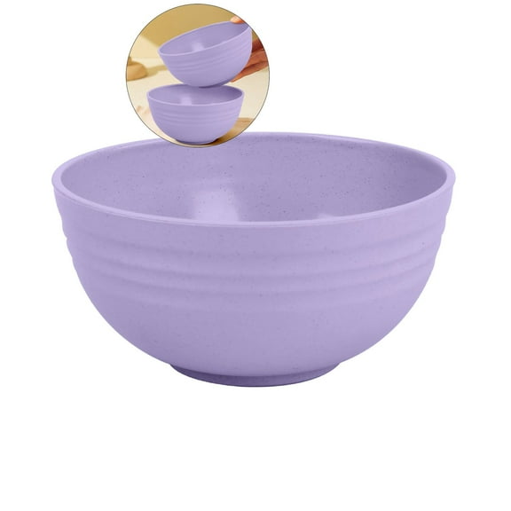 VQPeo Wheat Straw Fiber Bowls, Microwave & Dishwasher Safe, Eco-Friendly Cereal/Salad/Soup Kitchen Bowls(Purple)