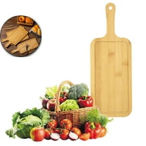 VQPeo Wood Cutting Board, Meat Chopping Boards, Pizza Peel Paddle with Handle for Homemade Baking Pizza Bread Cake Fruit Vegetables