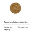 thumbnail image 1 of VQPeo Woven Coasters, Rattan Coasters, Round Wicker Coasters, Heat-resistant Drink Coasters for Coffee Table Housewarming Gifts Hot Drinking Home Decor Protecting Table, 1 of 5