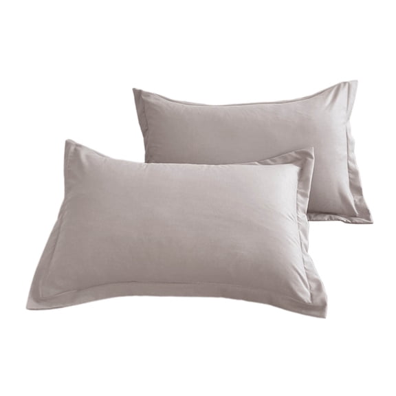 VQPeo Zippered Pillowcases, Microfiber Polyester Pillow Case Cover, Pillow Cases Set of 2, Soft and Comfortable Standard(Gray)