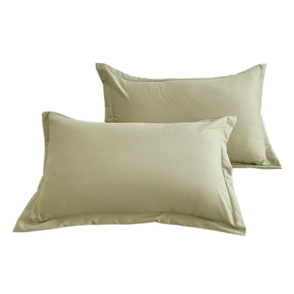 VQPeo Zippered Pillowcases, Microfiber Polyester Pillow Case Cover, Pillow Cases Set of 2, Soft and Comfortable Standard(Green)