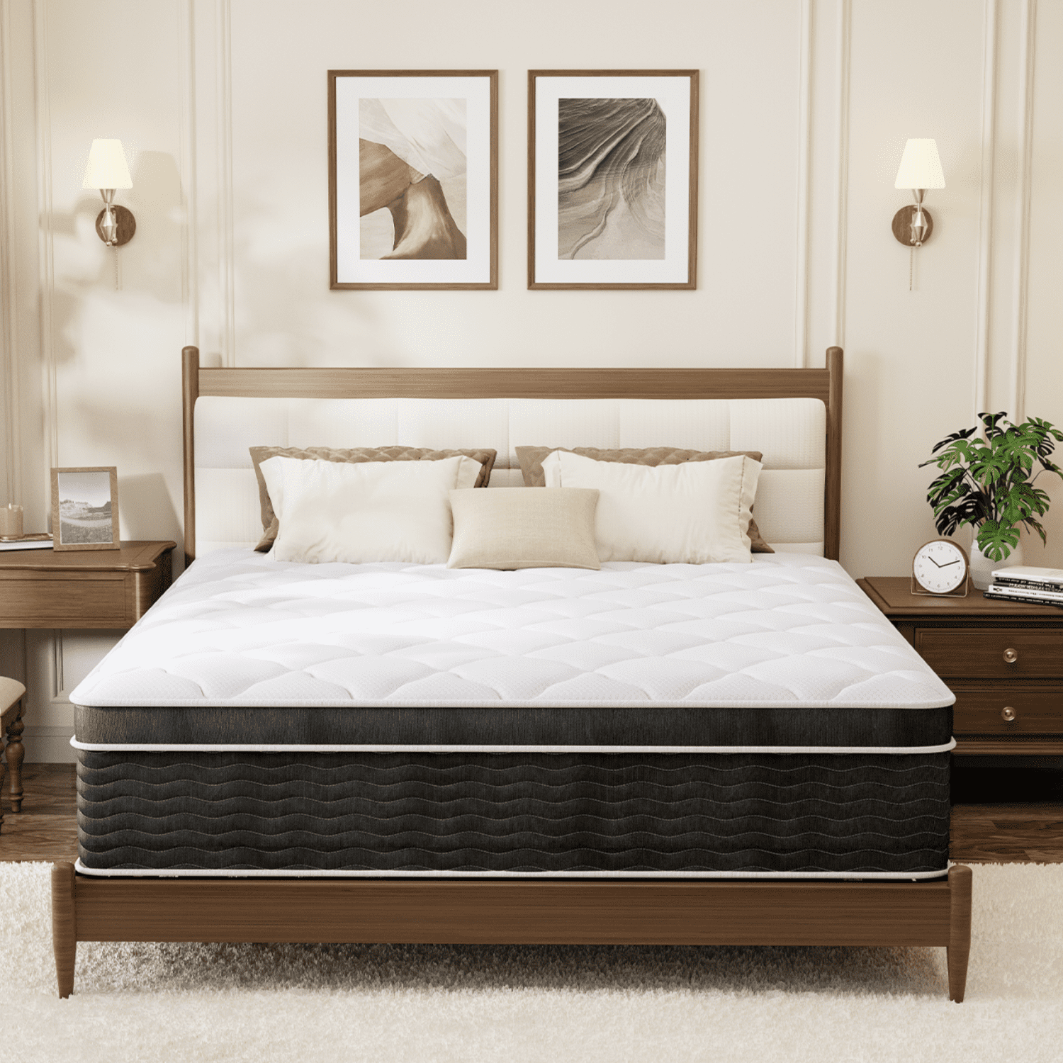 VQRking Cal King Mattress,12 inch Hybrid Cooling Gel Memory Foam Mattress in a Box,Medium,Comfort Sleep,Pressure Relief&Motion Isolation,Adult