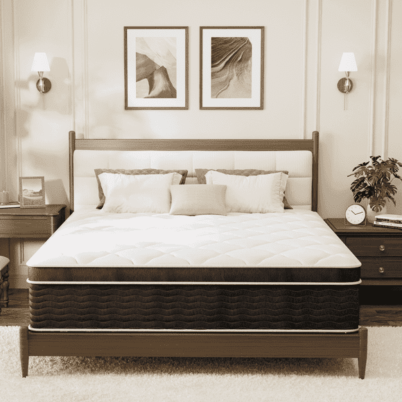 VQRking Full Size Mattress 10 inch, Premier Hybrid Cooling Gel Memory Foam Mattress Full Size Bed in a Box, Medium, Comfort Sleep, Pressure Relief & Motion Isolation, Adults, Guest Rooms,