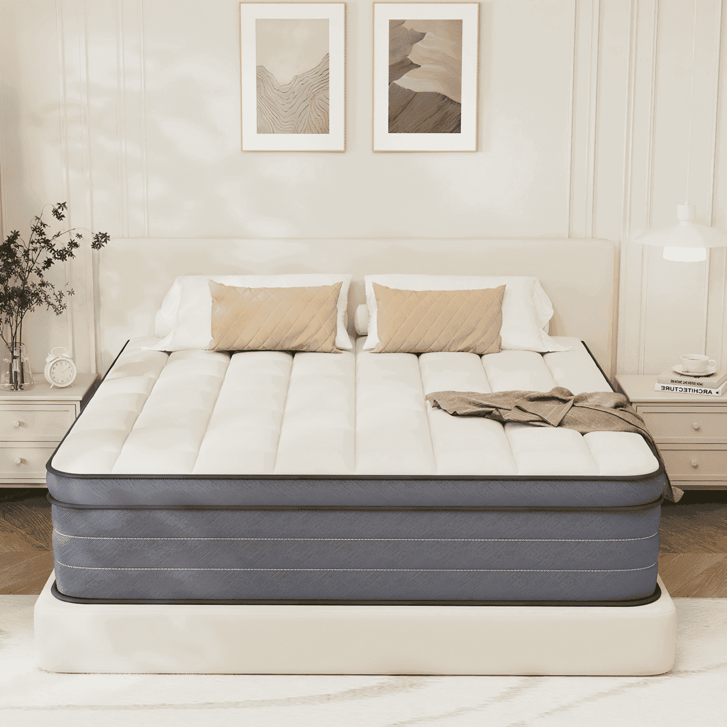 VQRking Full Size Mattress 10 Inch Hybrid Bed in a Box, Full Mattress Memory Foam Pocket Coil, Medium Firm, Motion Isolation & Pressure Relief, CertiPUR-US