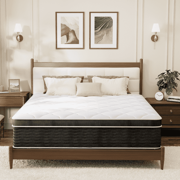 VQRking 14 inch king mattresses,Cooling Gel Memory Foam Mattress in a Box,Hybrid Medium Comfort,Motion Isolation&CertiPUR-US,Adult