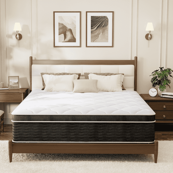 VQRking 14 inch king mattresses,Cooling Gel Memory Foam Mattress in a Box,Hybrid Medium Comfort,Motion Isolation&CertiPUR-US,Adult