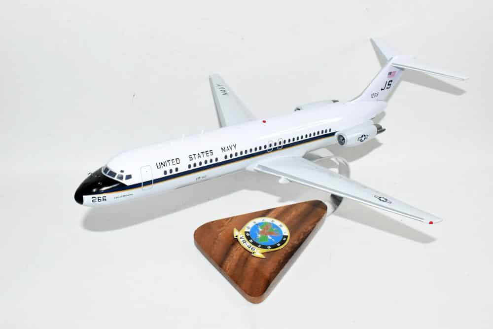 VR-46 Eagles C-9B Skytrain II Model, 1/80th (18") Scale, Mahogany, Navy ...