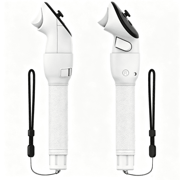 For VR Accessories Handle Attachments White 2 Pack Adjustable Golf Grip Accessories Controllers Compatible with MetaQuest3s/Quest3