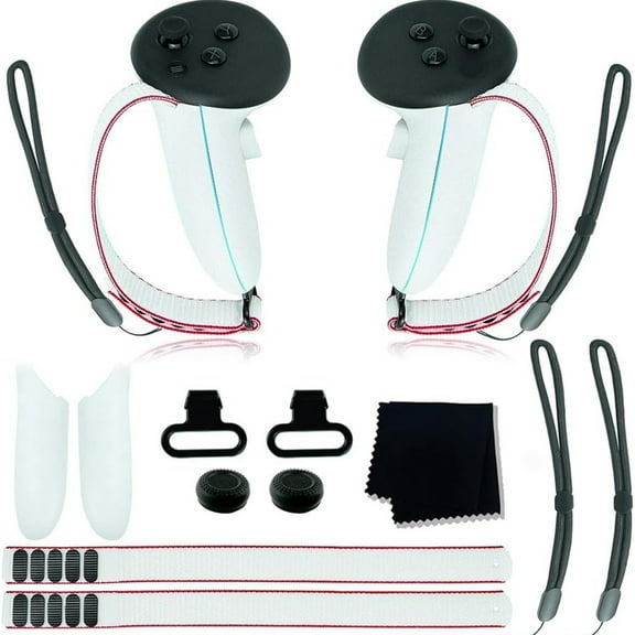 Game Controller Strap Accessory for Meta Quest 3 Adjustable Comfort Wrist Strap-White