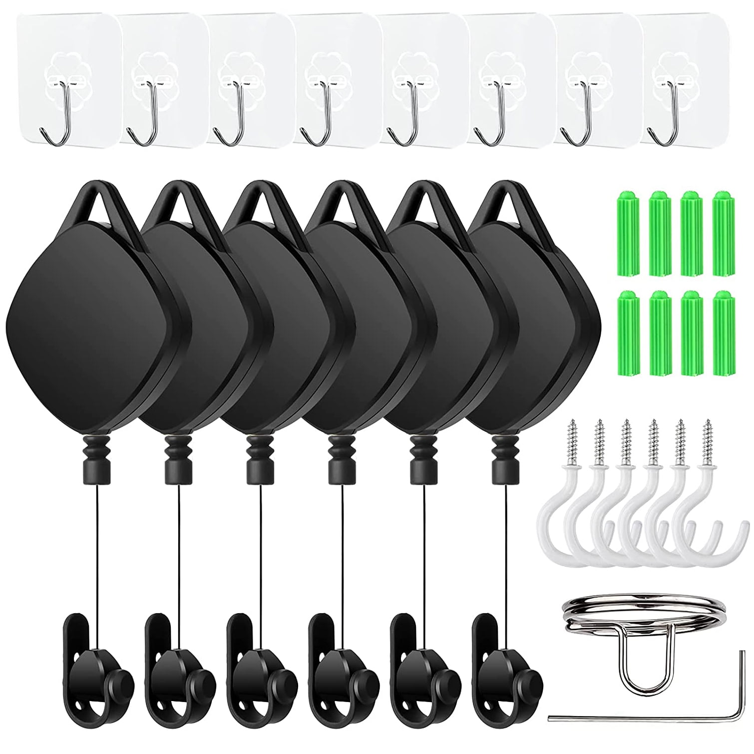 VR Cable Management, 6 Packs Retractable Ceiling Pulley System VR