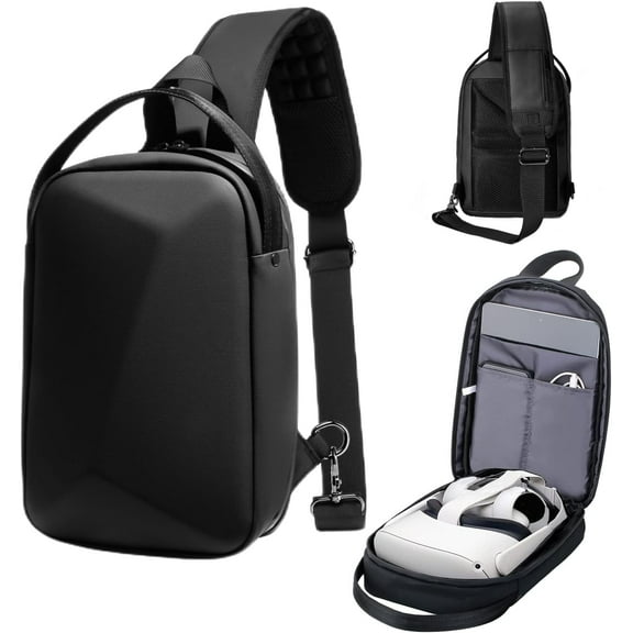 VR Carrying Case for Meta Quest 3/Quest 2/Vision Pro/Pico 4  Hard Protective Travel Case Fits Most Battery Straps & Controllers