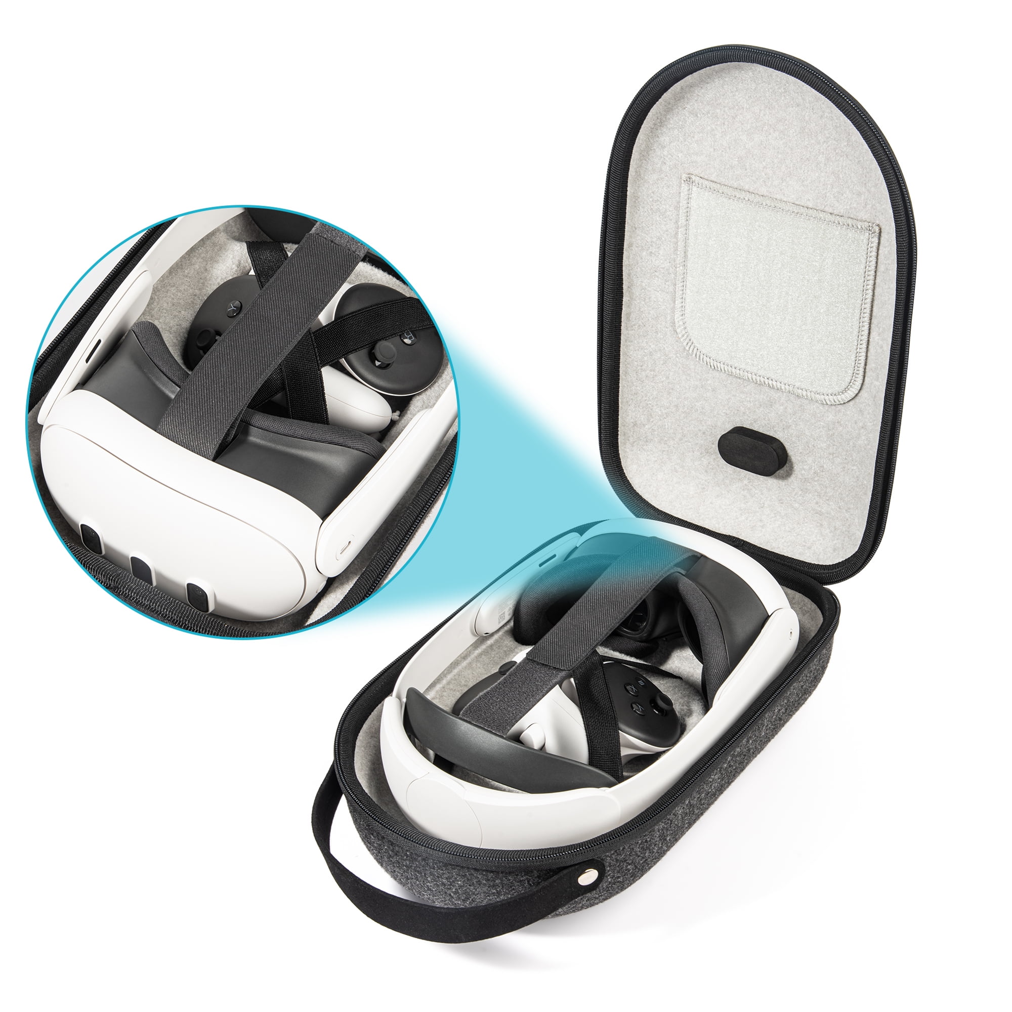 VR Carrying Cases Compatible with Oculus Quest 3, Organizer