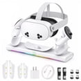 thumbnail image 1 of VR Charging Dock for Meta Quest 3S/3/2, PD 20W Fast Charging Station Meta/Oculus Quest 3S/3/2 Accessories, Magnetic Charger Stand for VR Headset/Controller, RGB Light, Rechargeable Batteries, 1 of 10