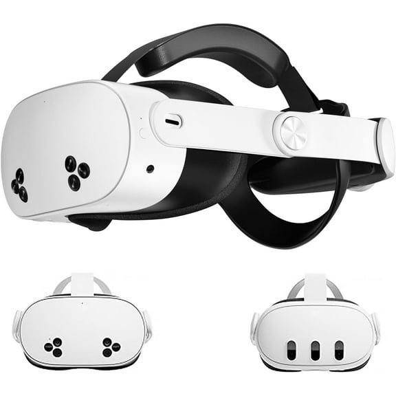 VR Comfort Head Strap Compatible with Meta Quest 3S and Quest 3,Adjustable Elite Strap Reduce Pressure & Balanced Weight Distribution for Oculus Quest 3/3S VR Headset Accessories, Wihte