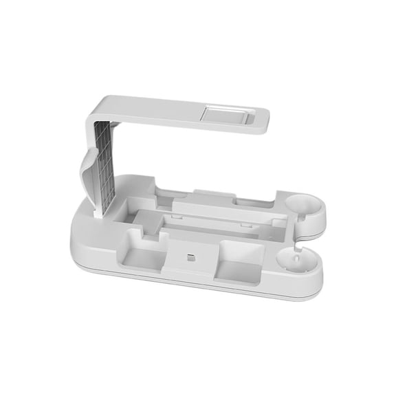 VR Controller Charging Stand with Storage Base, 6-in-1 Charging Dock for PS VR Controllers and Headset, White ABS