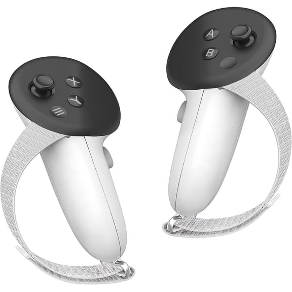 VR Controller Grips with Adjustable Knuckle Straps for Meta Quest 3S and Meta Quest 3, Anti-Slip Protective Cover Accessories