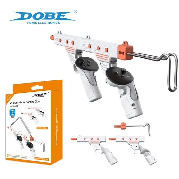 VR Controller Gunstock Attachment for Meta Quest 3/3S - Ergonomic Shooting Game Accessory for Immersive FPS VR Gaming, Secure Grip