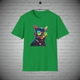 thumbnail image 1 of VR Cyber Punk Neon Cat t-shirt, Futuristic fashion, Cat lover Gift, 1 of 4