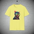 thumbnail image 1 of VR Cyber Punk Neon Cat t-shirt, Futuristic fashion, Cat lover Gift, 1 of 4