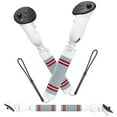 thumbnail image 1 of VR Game Handle Accessories for Meta Quest 3 / Oculus Quest 2 Controllers Extensions, Dual Handles Extension Grips for VR Game Beat Saber Golf Club Baseball & Gorilla Tag White, 1 of 9