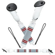 VR Game Handle Accessories for Meta Quest 3 / Oculus Quest 2 Controllers Extensions, Dual Handles Extension Grips for VR Game Beat Saber Golf Club Baseball & Gorilla Tag White