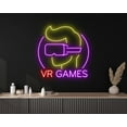 thumbnail image 1 of VR Games Neon Sign, Game 3D Gamer Decorations Wall Art, 1 of 4