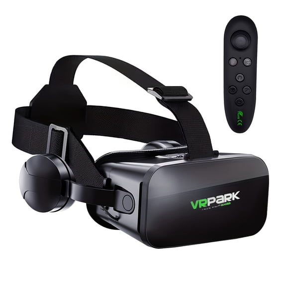 VR Glasses with Game Controller Set of 2, Qianhuan Magic Mirror VR All-in-One 3D Headset, Immersive Gaming & Movie, Lightweight Adjustable, Comfortable Home Theater VR Headset