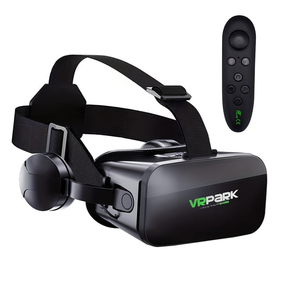 VR Glasses with Game Controller Set of 2, Qianhuan Magic Mirror VR All-in-One 3D Headset, Immersive Gaming & Movie, Lightweight Adjustable, Comfortable Home Theater VR Headset