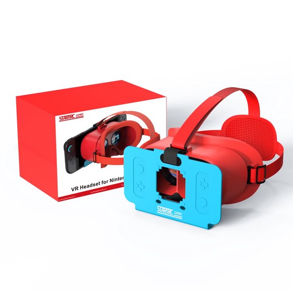 VR Glasses for Switch 2 with Adjustable HD Lenses and Comfortable Head Strap (Orange-blue)