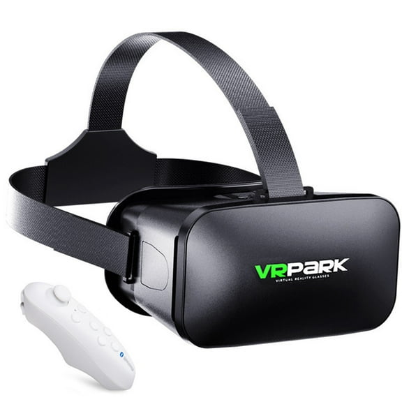 3D VR Headset, Virtual Reality 3D VR Glasses, Anti-Blue Light Adjustable 3D Headset Helmets for iPhone or Android Compatible with 4.5” to 6.7” inch with Controller(Black)