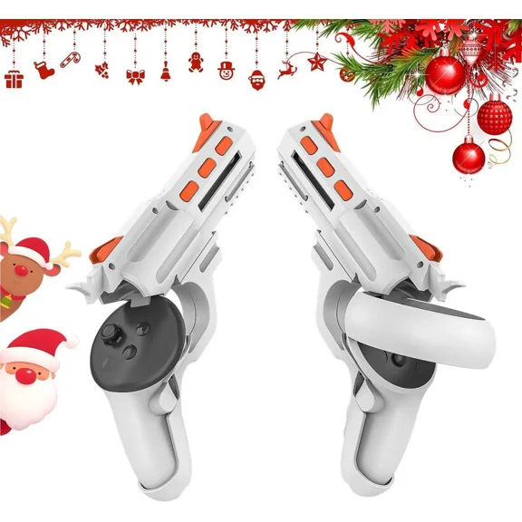 VR Handle Accessories for Meta Quest 2 & Quest 3, Humanized Weighted Gun Stock for Oculus Quest 3S/3S Xbox Edition, Enhance Control Feel, Realistic FPS Gaming Experience