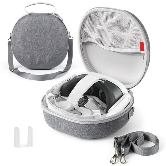 VR Headset Carrying Case Compatible with Meta Quest 3, Protector Travel Storage Box Compatible with Meta VR3 Gaming Headset, Touch Controllers