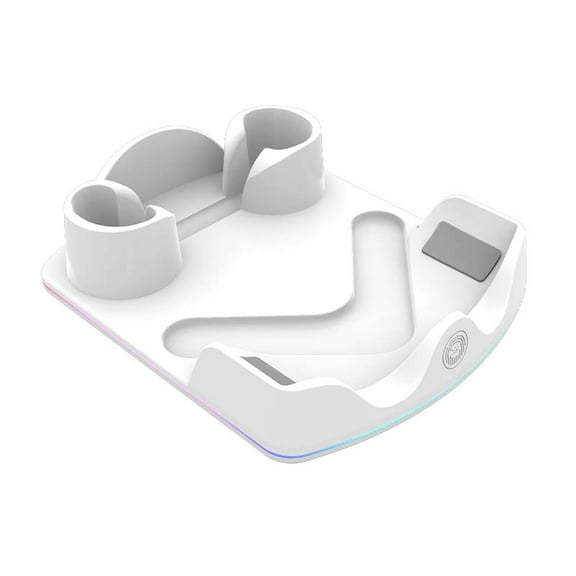 VR Headset Charger Station, VR Wireless Charging Dock Stand Gamepad Organizer for Meta Quest 3S For Quest 2/3