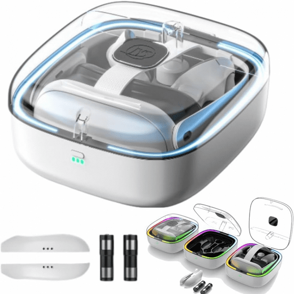 VR Headset Charging Dock Compatible with Meta Quest 3 - Fast Charging Station Base 2 Batteries LED Display Storage Box-White