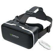 VR Headset with Controller - Universals 3D Glasses, HD Aspheric Lenses, Adjustable Headband, Immersive Virtual Reality for Movies & Games, Family Gift