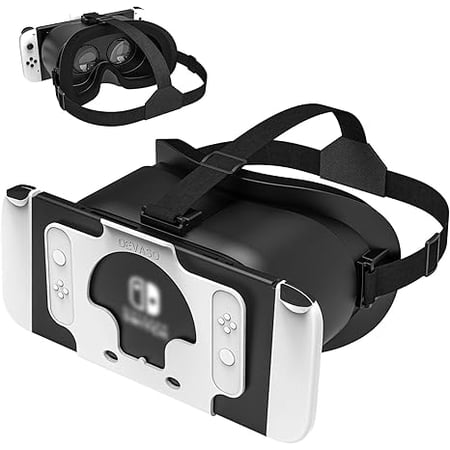VR Headset for Original Nintendo Switch & Switch OLED Model Upgraded, Virtual Reality Glasses with Adjustable HD Lenses and Comfortable Head Strap, Labo Kit, 3D Goggles